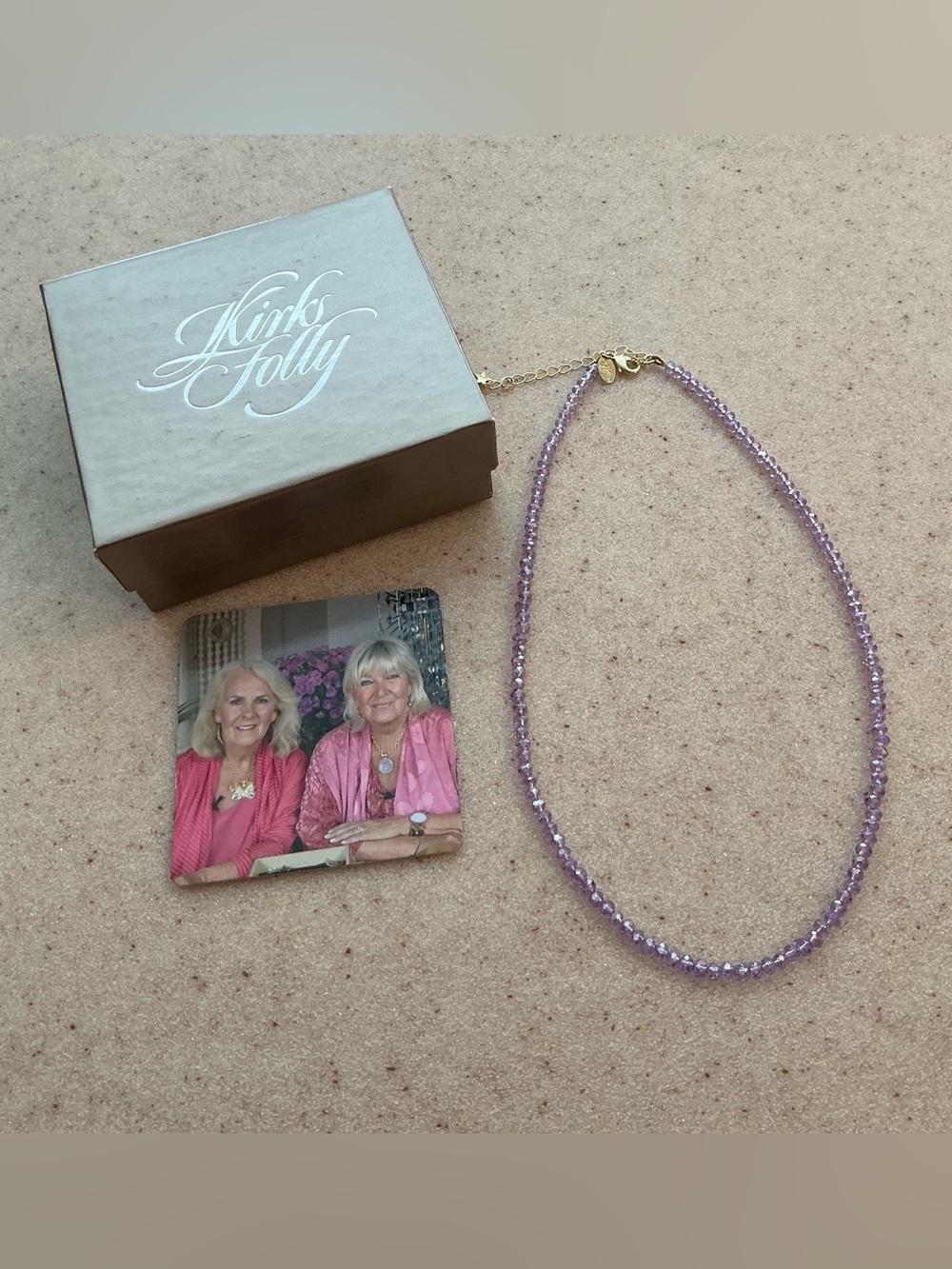 Kirks Folly Faceted Lavender Crystal Necklace